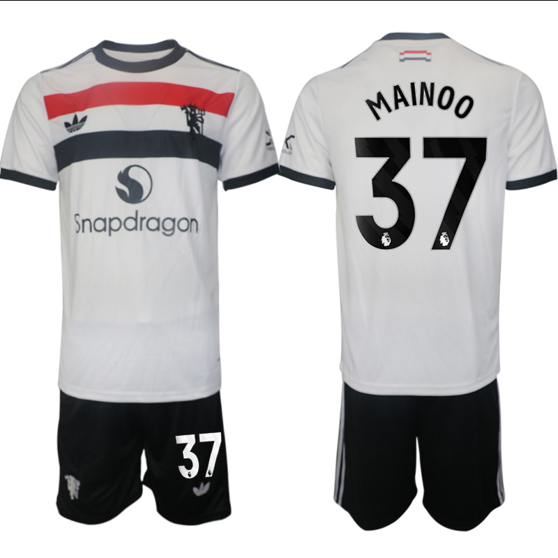 Men 2024-2025 Club Manchester United away white #37 Soccer Jersey